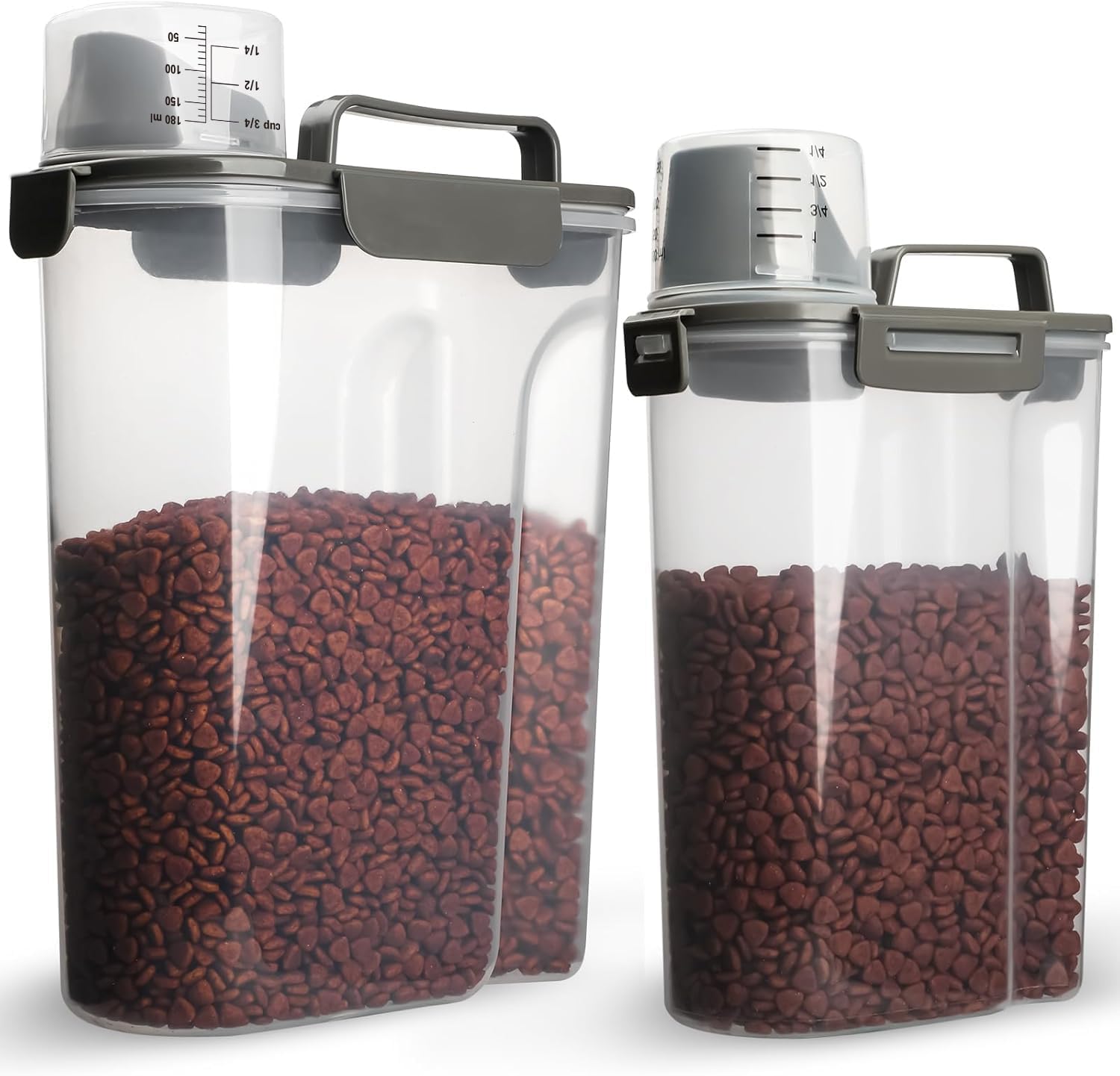Dog Food Storage Container Set with Airtight Seal and Handle