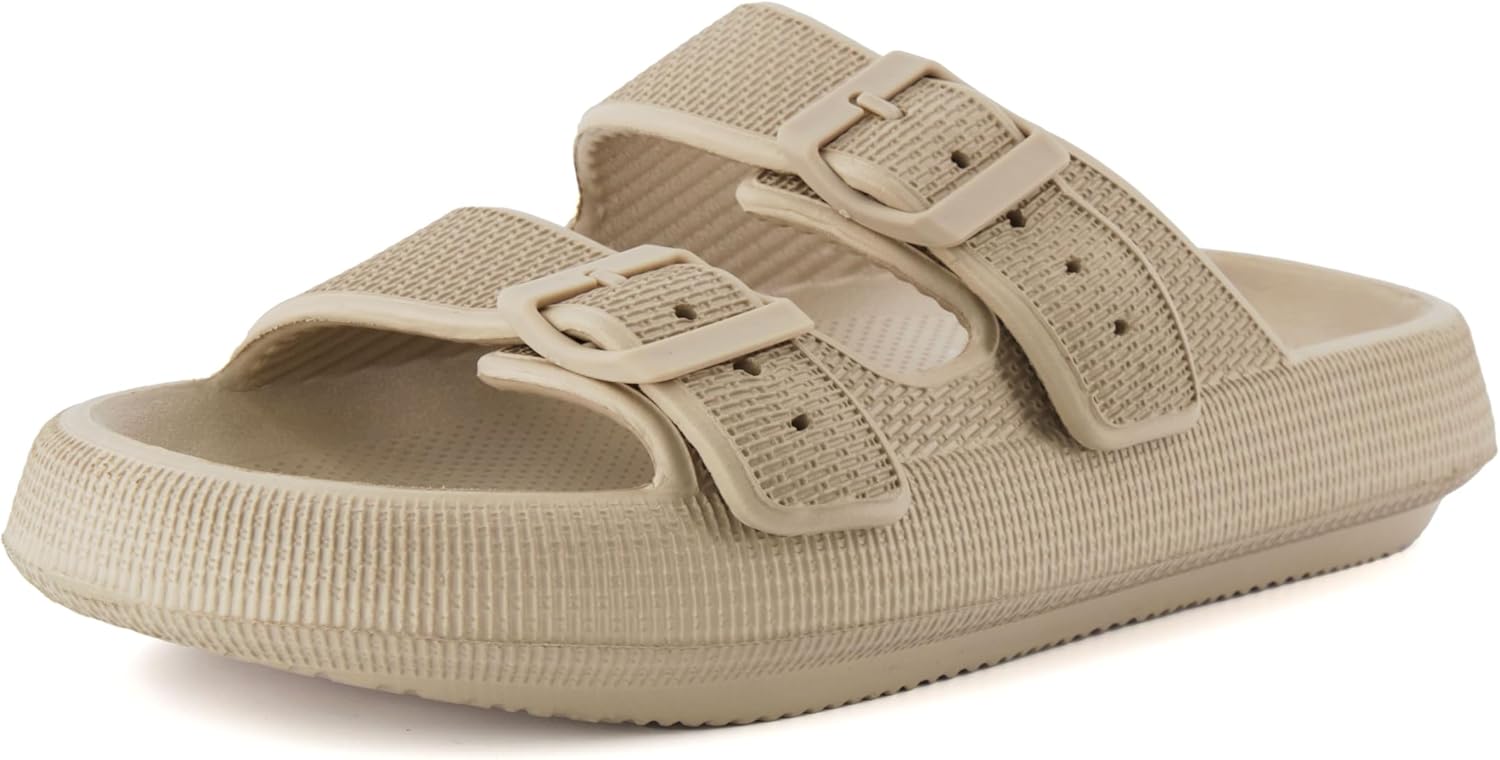 CUSHIONAIRE Women's Fame Recovery Cloud Slide for Comfort