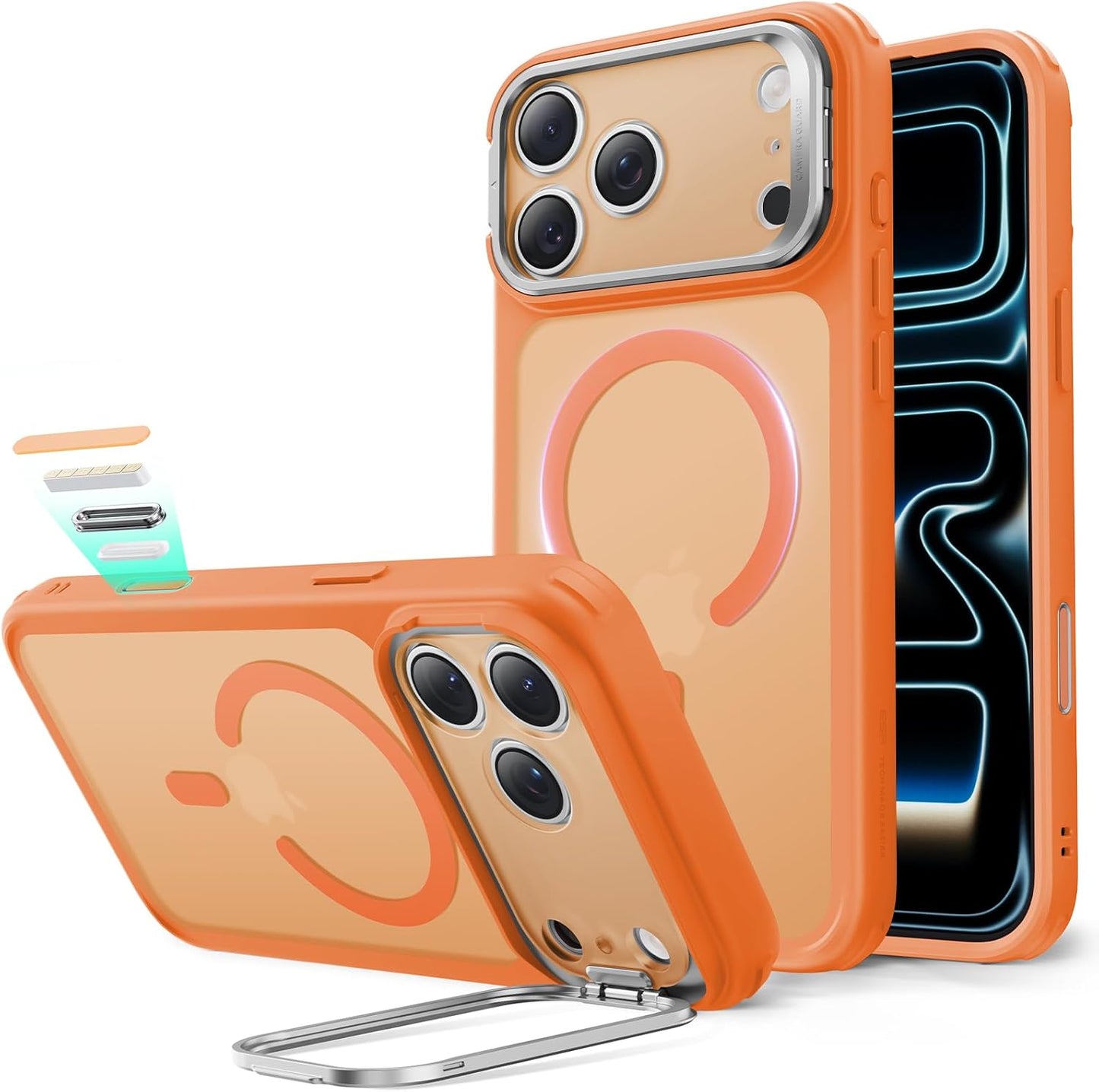 ESR iPhone 17 Pro Case with Stand and Military-Grade Protection