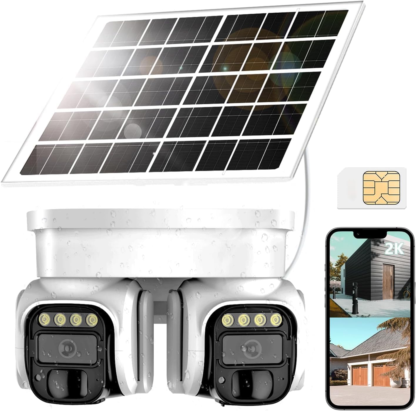 4G LTE Cellular Security Camera with 2K Color Night Vision