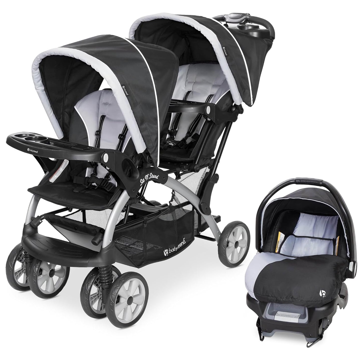 Baby Trend Double Stroller and Car Seat Combo for Easy Travel