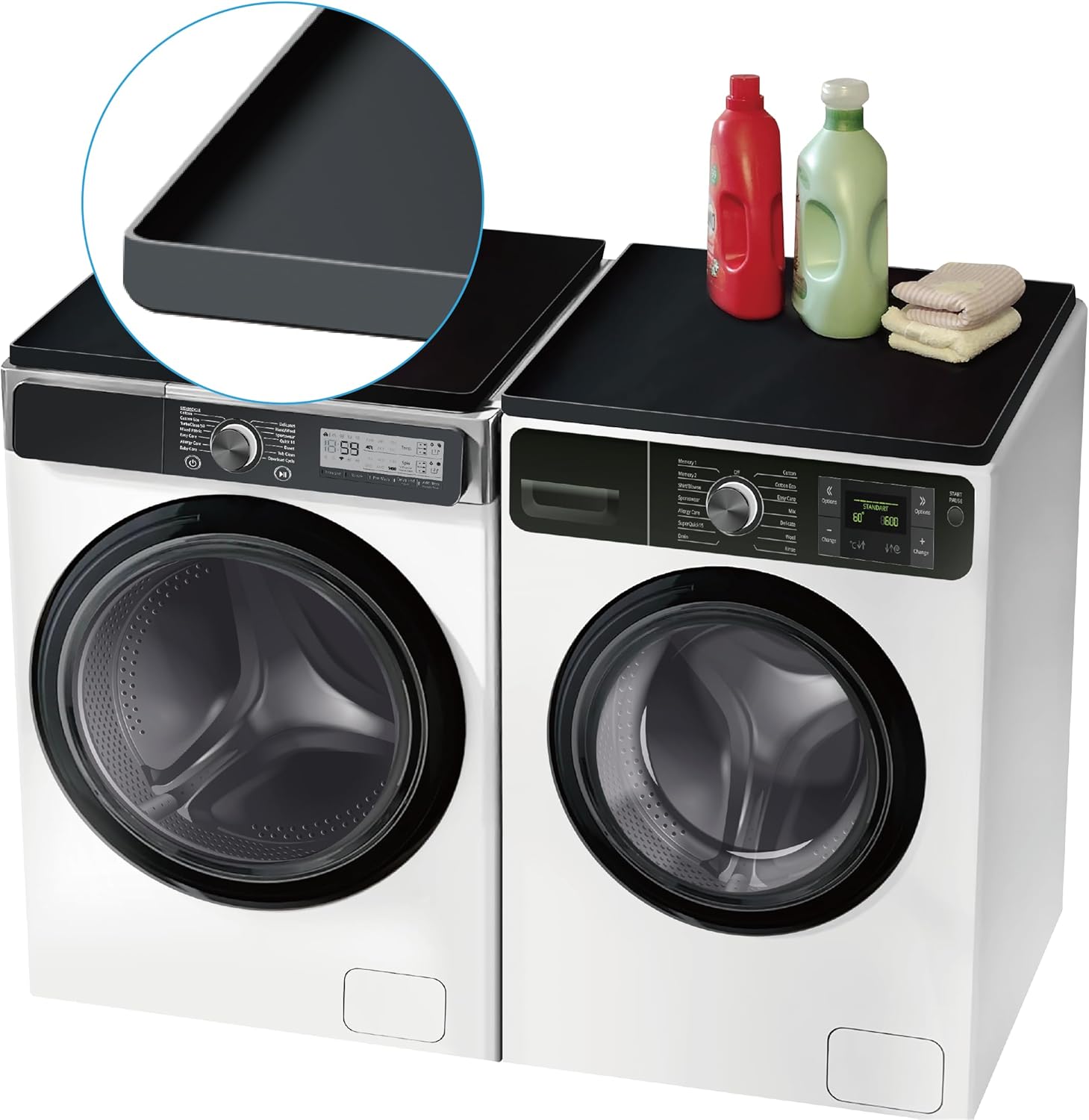 Non-Slip Waterproof Washer & Dryer Covers - Keep Countertops Safe!