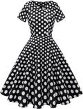 1950s Vintage Audrey Hepburn Style Cocktail Swing Dress (Style LKVY)
