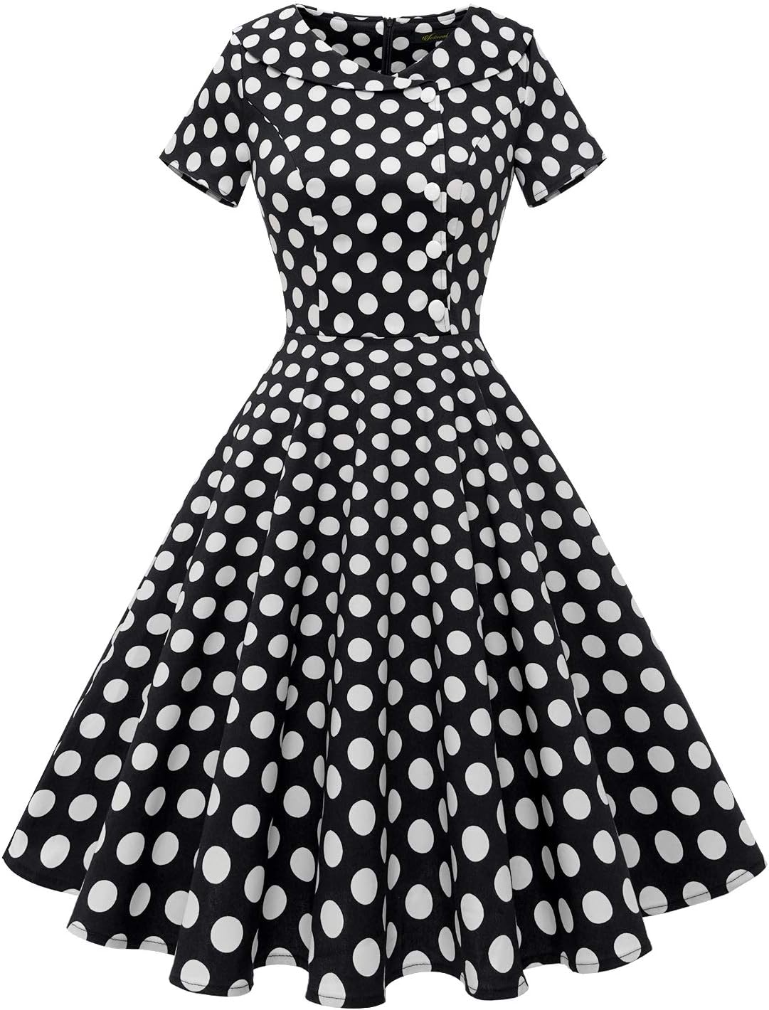 Vintage 1950s Audrey Hepburn Style Cocktail Swing Dress for Women