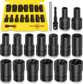 Topec 17Pcs Lug Nut Extractor Set - Heavy Duty Wheel Lock Removal