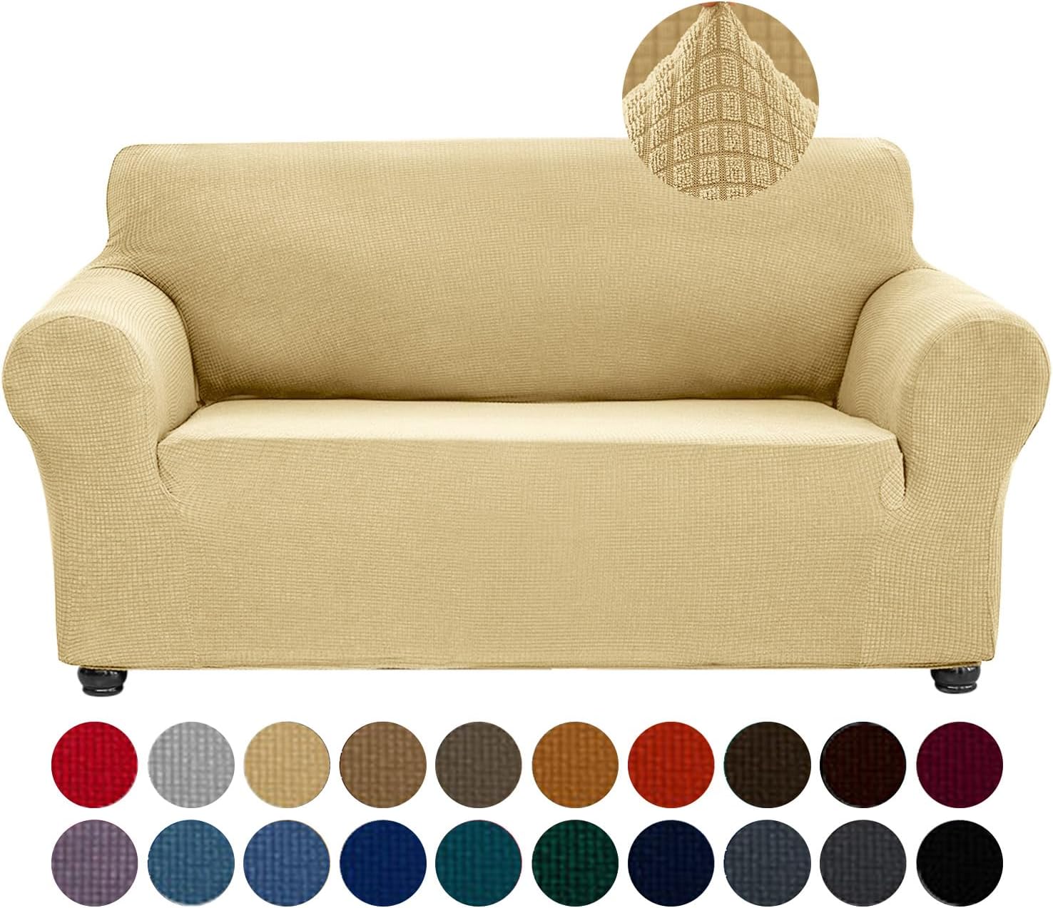 Joccun Stretch Sofa Cover for 2 Cushion Couch, Water Repellent