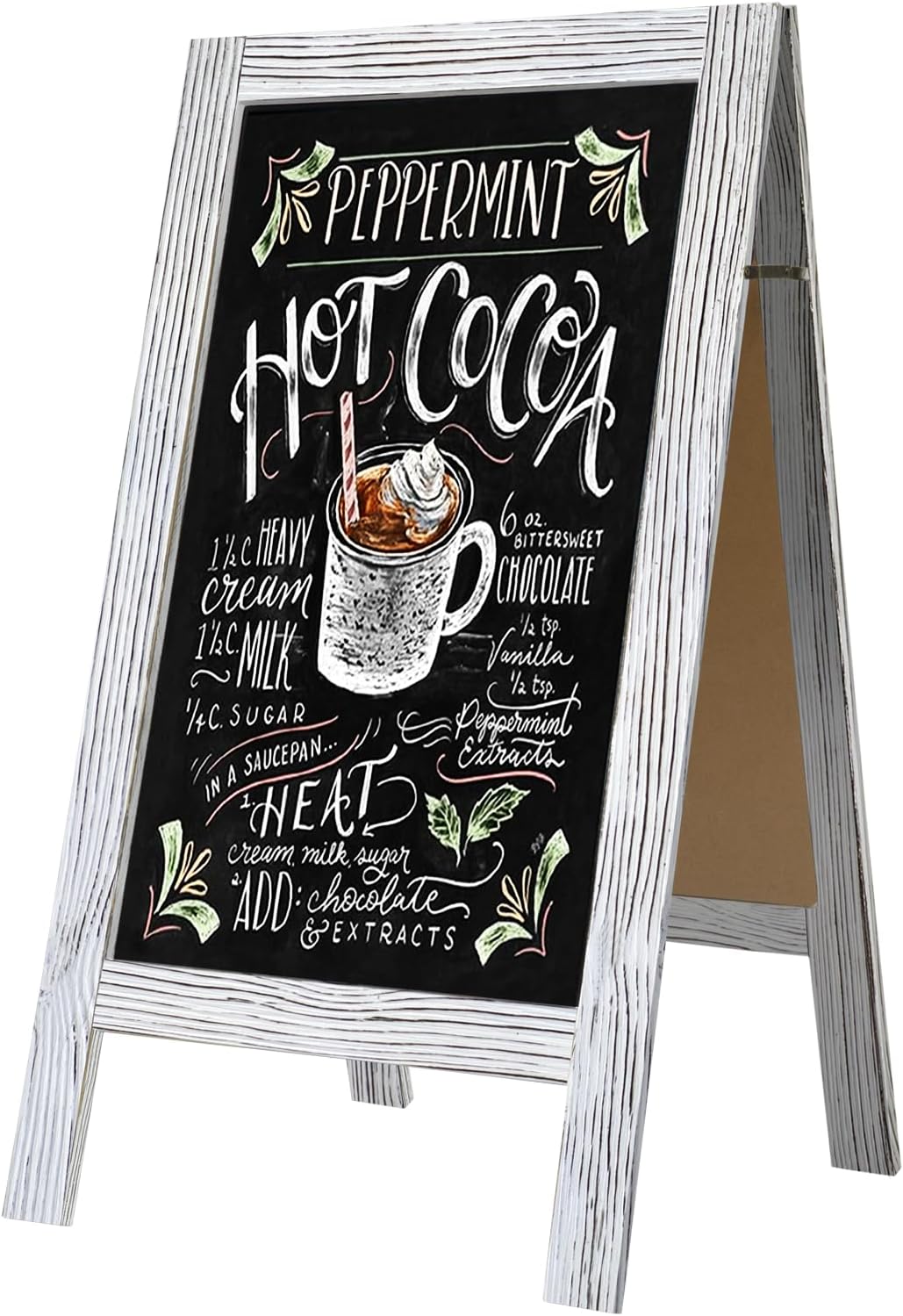 TEAKMAMA Chalkboard Signs A Frame Double Sided Easel for Events