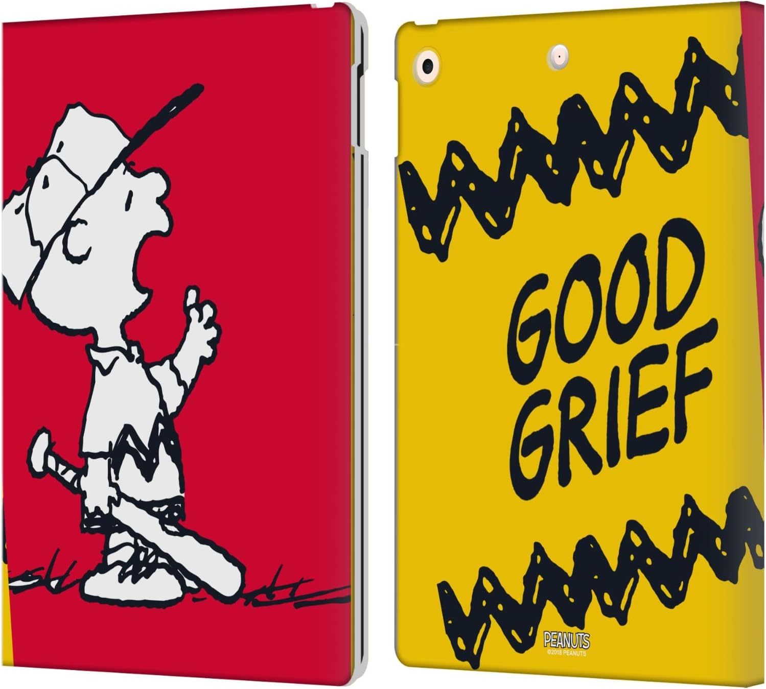 Peanuts Charlie Good Grief Leather Wallet Case for iPad 10.2