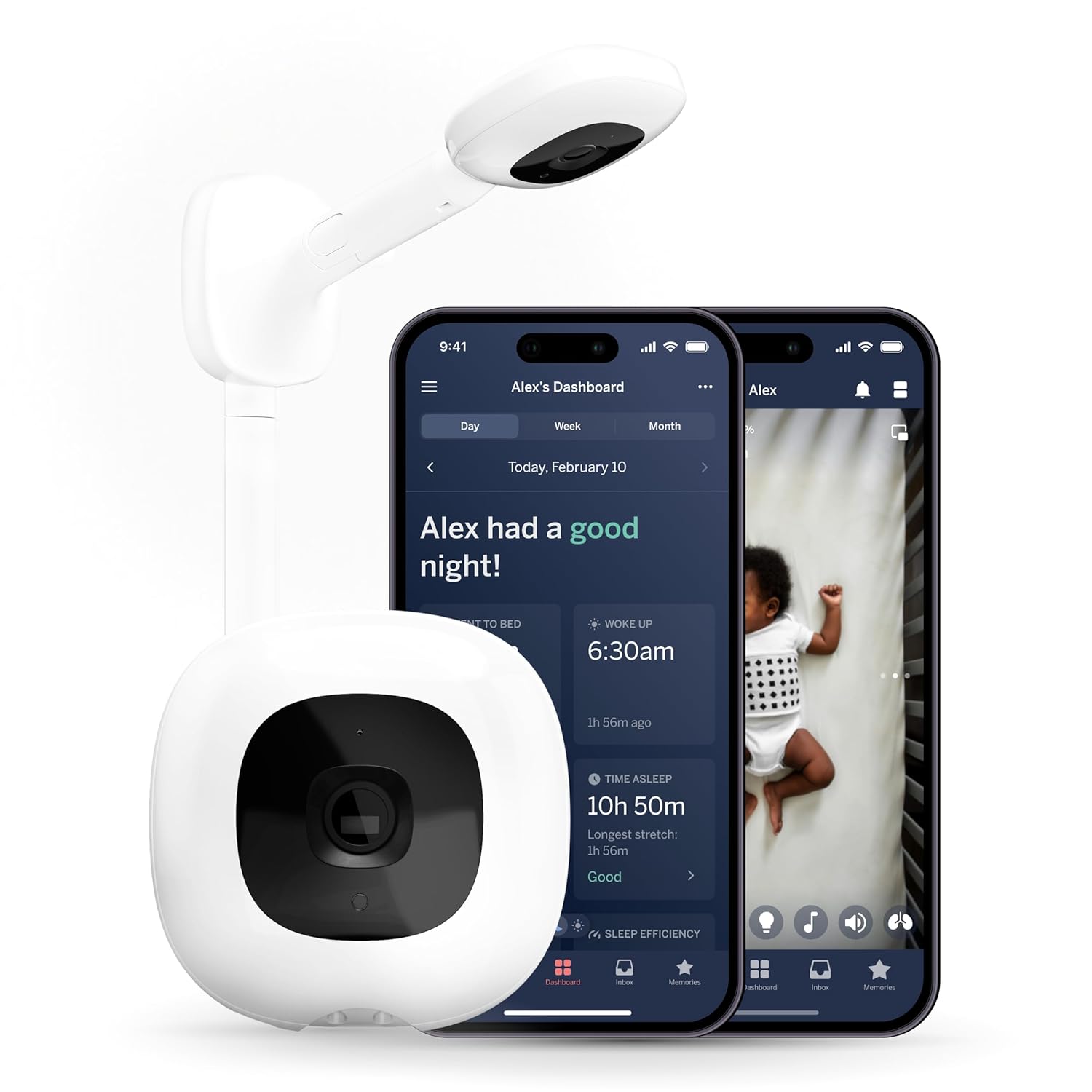 Nanit Pro Smart Baby Monitor: Secure 1080p Video, Motion Tracking & 2-Way Audio
