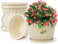 Quarut 12 in Large Planter Pot 4-Pack - Durable Indoor Outdoor Pots