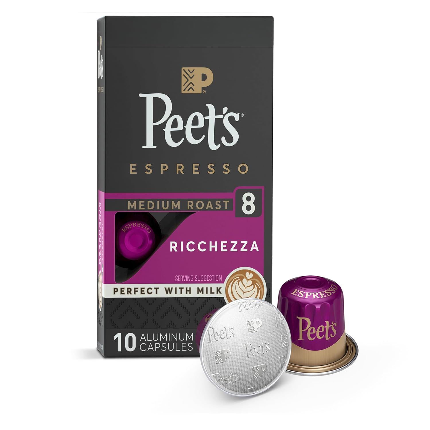 Peet's Medium Roast Espresso Pods - Rich & Intense Flavor