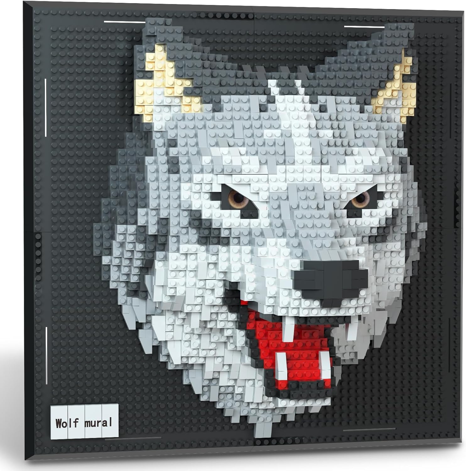 Wolf Animal 3D Wall Art Micro Mini Building Blocks Set for Adults