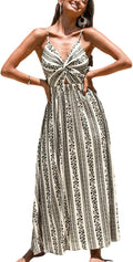 CUPSHE Women's Maxi Dress Twisted V Neck Sleeveless - Summer Casual