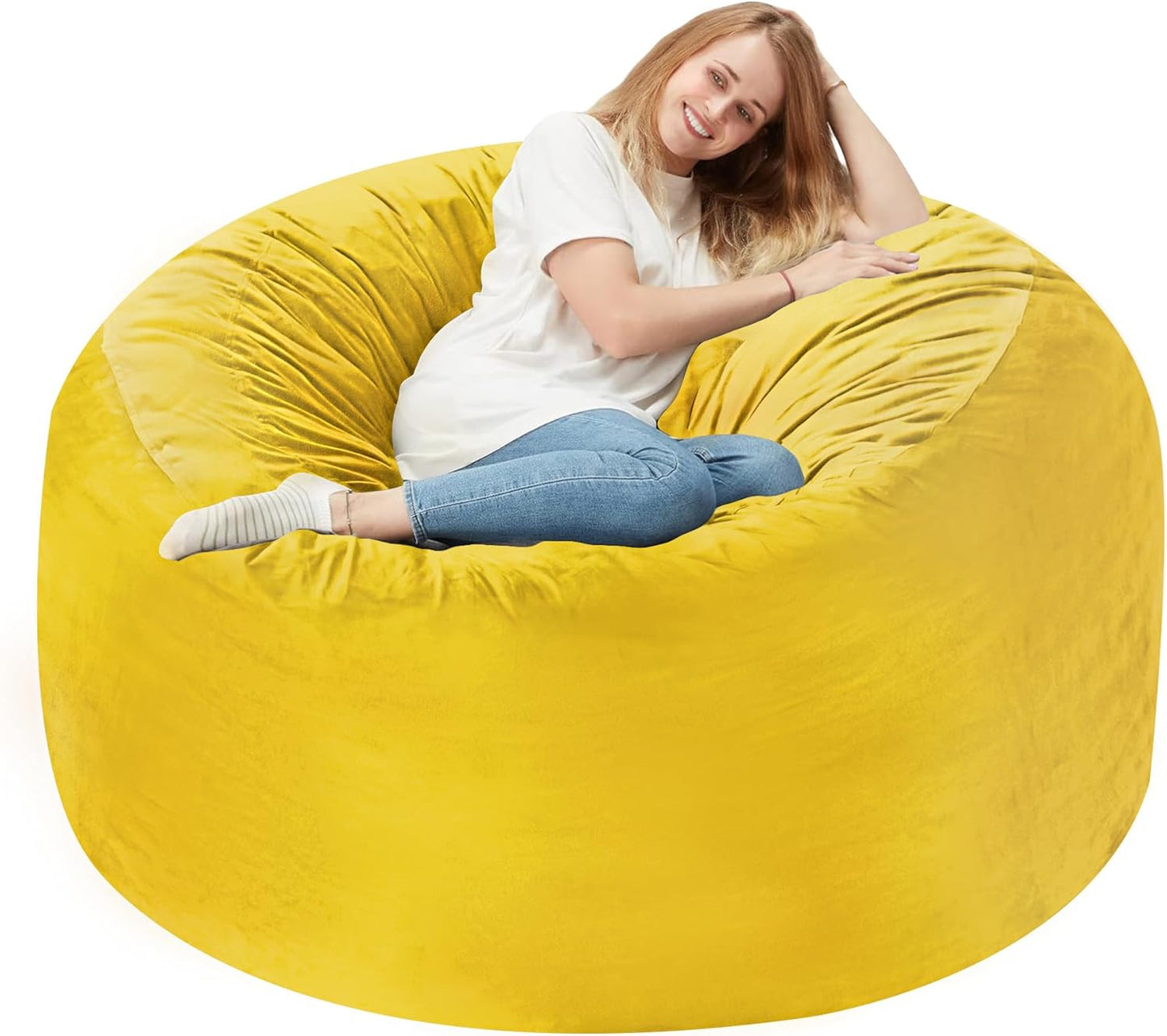 Homguava 3FT Bean Bag Chair with Memory Foam for Comfort