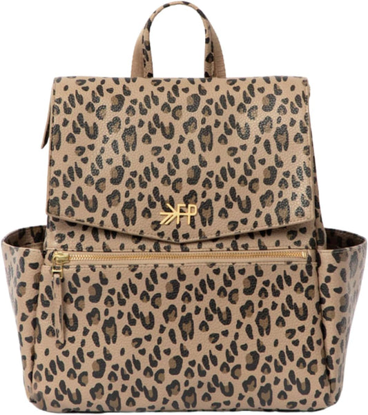 Stylish Mini Classic Diaper Bag Backpack in Wipeable Vegan Leather