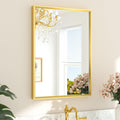 Brushed Gold Bathroom Mirror 22 in x 30 in - Beveled Vanity Mirror