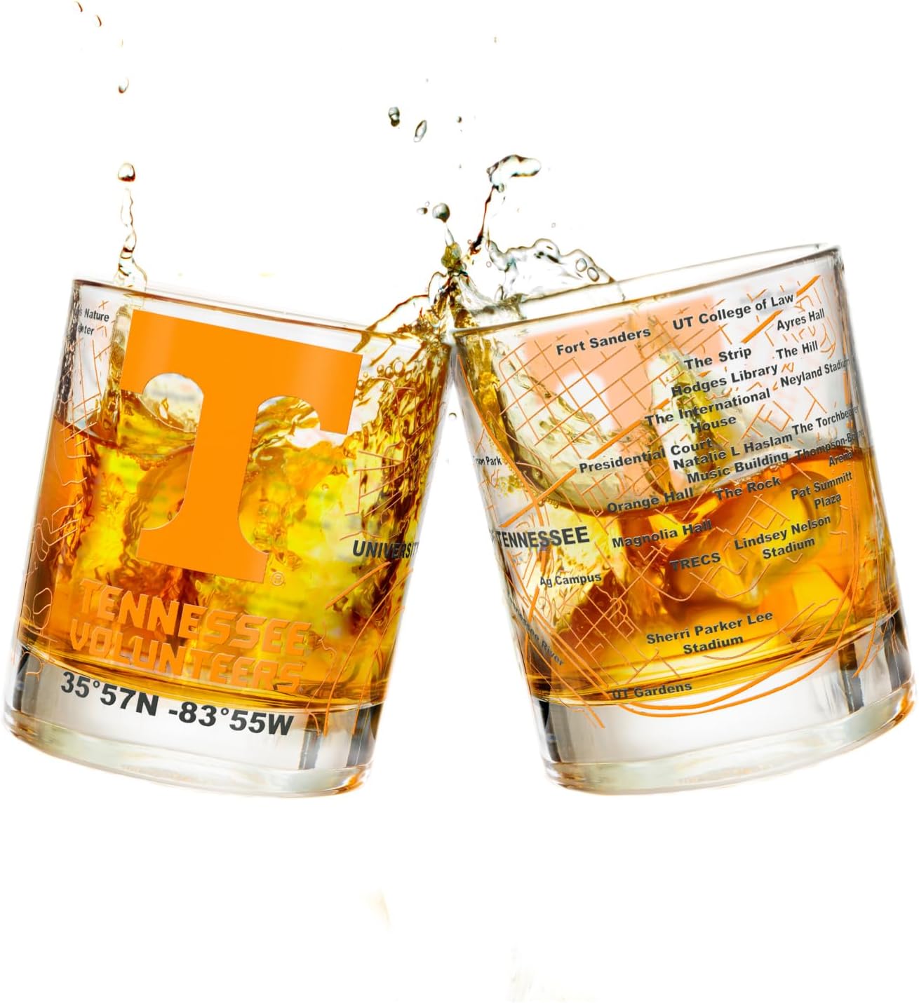 University of Tennessee Volunteers College Whiskey Glasses Set