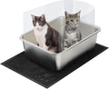 Stainless Steel Cat Litter Box Set - Durable, Rust Proof Tray
