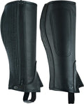 Unisex Leather Half Chaps Black and Brown - Top Grain Fit