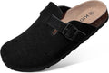 Genuine Suede Clogs for Women Cork Footbed Sandals - Comfortable Arch