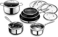 HexClad 12 Piece Hybrid Stainless Steel Cookware Set - Hybrid