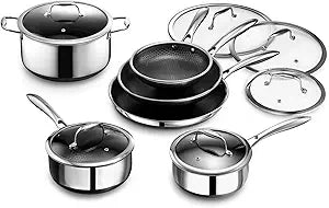 HexClad 12 Piece Hybrid Stainless Steel Cookware Set Review