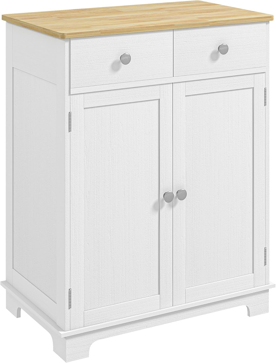 HOMCOM Distressed White Sideboard: Stylish Storage Solution