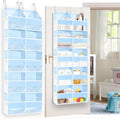 Blue Over the Door Organizer with 5 Tiers and 10 Compartments