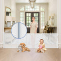 Reinforced 90 Inch Wide Retractable Baby Gates for Extra Safety