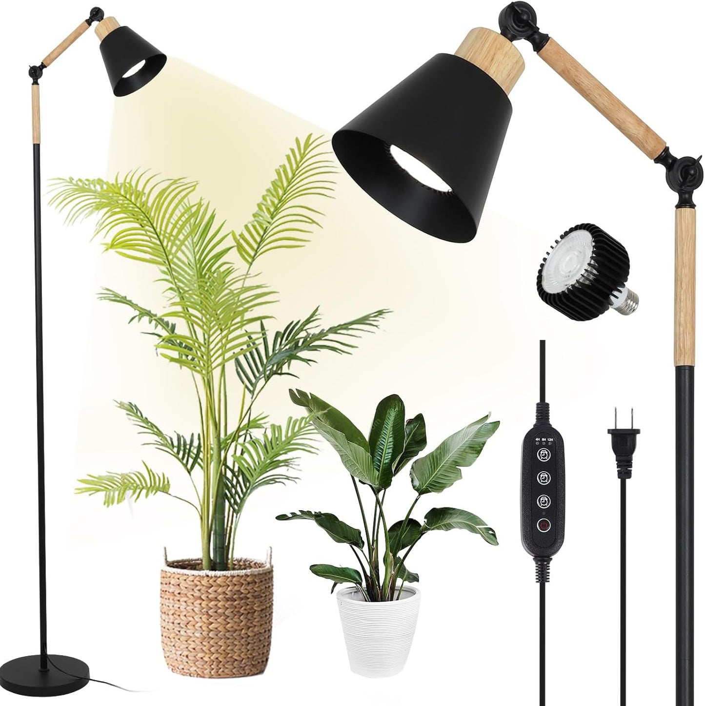 HMVPL Grow Lights for Indoor Plants Full Spectrum with Timer