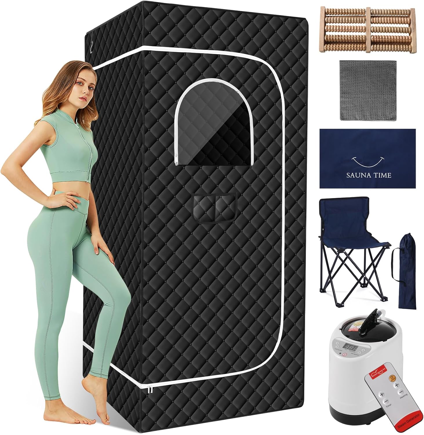 XINONE Portable Steam Sauna: Relax Anywhere with 9 Levels!