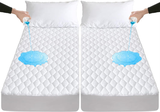 Lunsing Split California King Mattress Protector for Adjustable Beds
