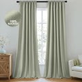 MIULEE 100% Blackout Curtains 120 in Long Panels - Full Light Block