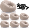 Realspring 6 Pcs Inflatable Bean Bag Chairs - Portable Blow Up Couch