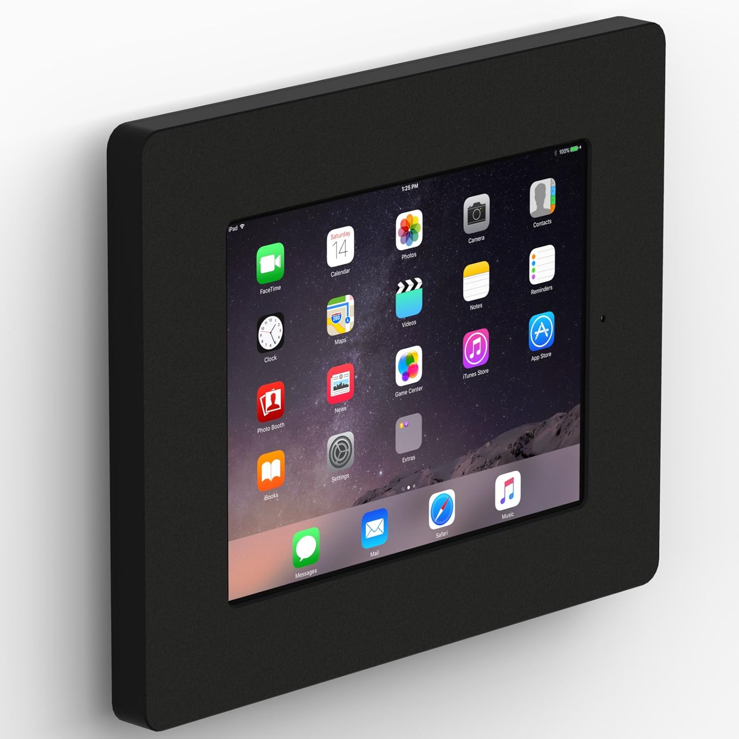 VidaMount Black Home Button Covered Enclosure for iPad 2/3/4