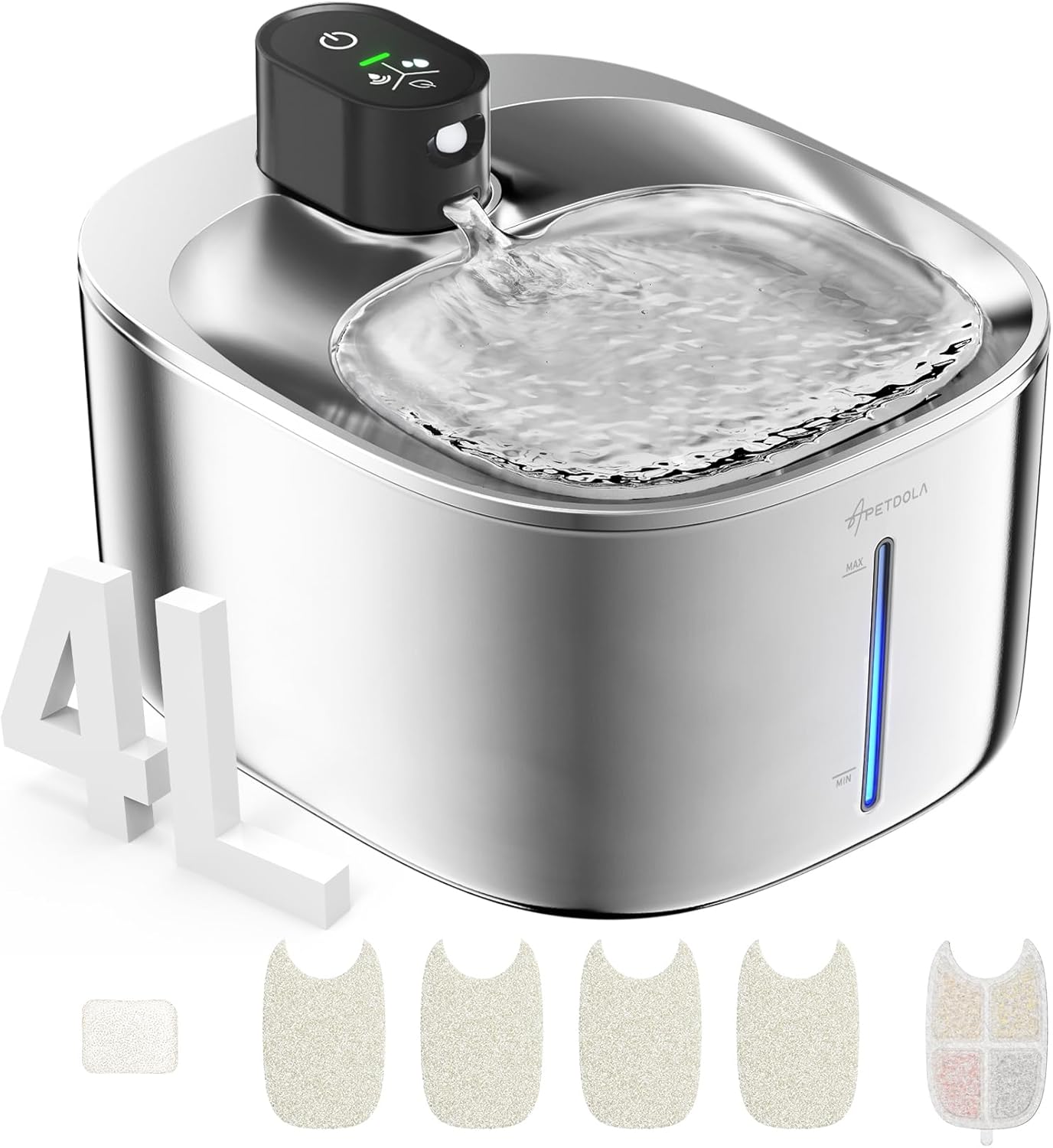 Wireless Cat Water Fountain with Stainless Steel Design for Pets