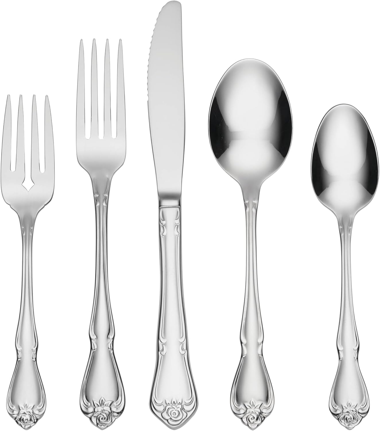 Oneida True Rose 20 Piece Flatware Set for Everyday Use