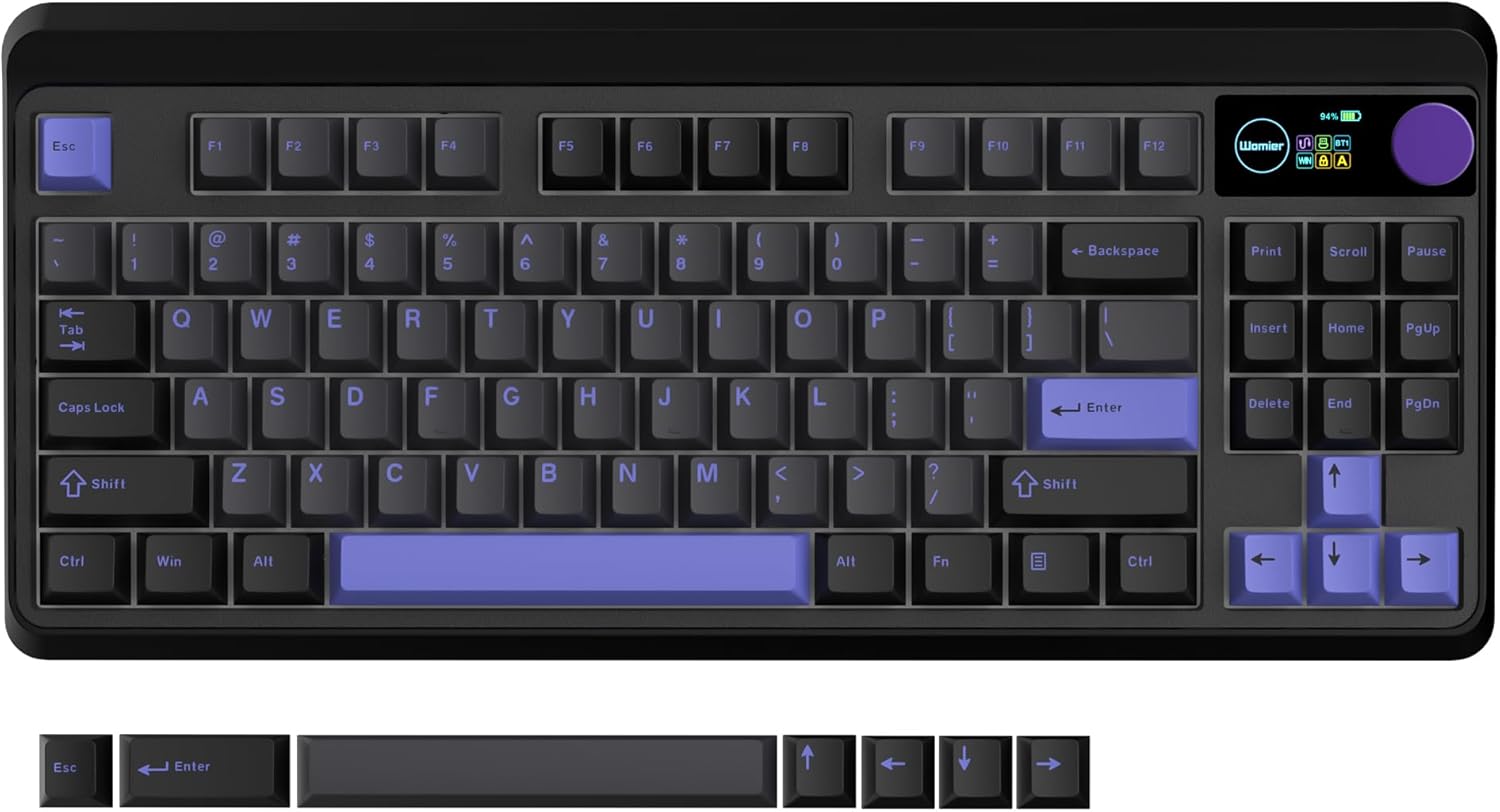 Womier Retro 75% Wireless Gaming Keyboard with Smart Display