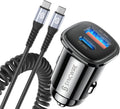Syncwire USB C Car Charger 60W PD 30W & QC 30W - Fast Dual Port