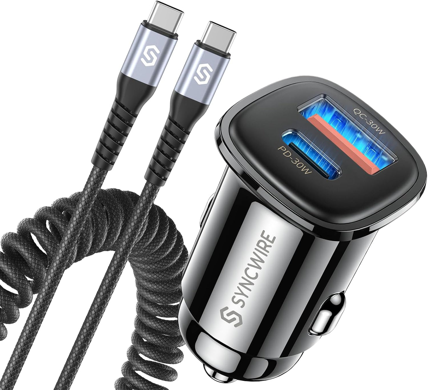 60W Fast Car Charger for iPhone & Android