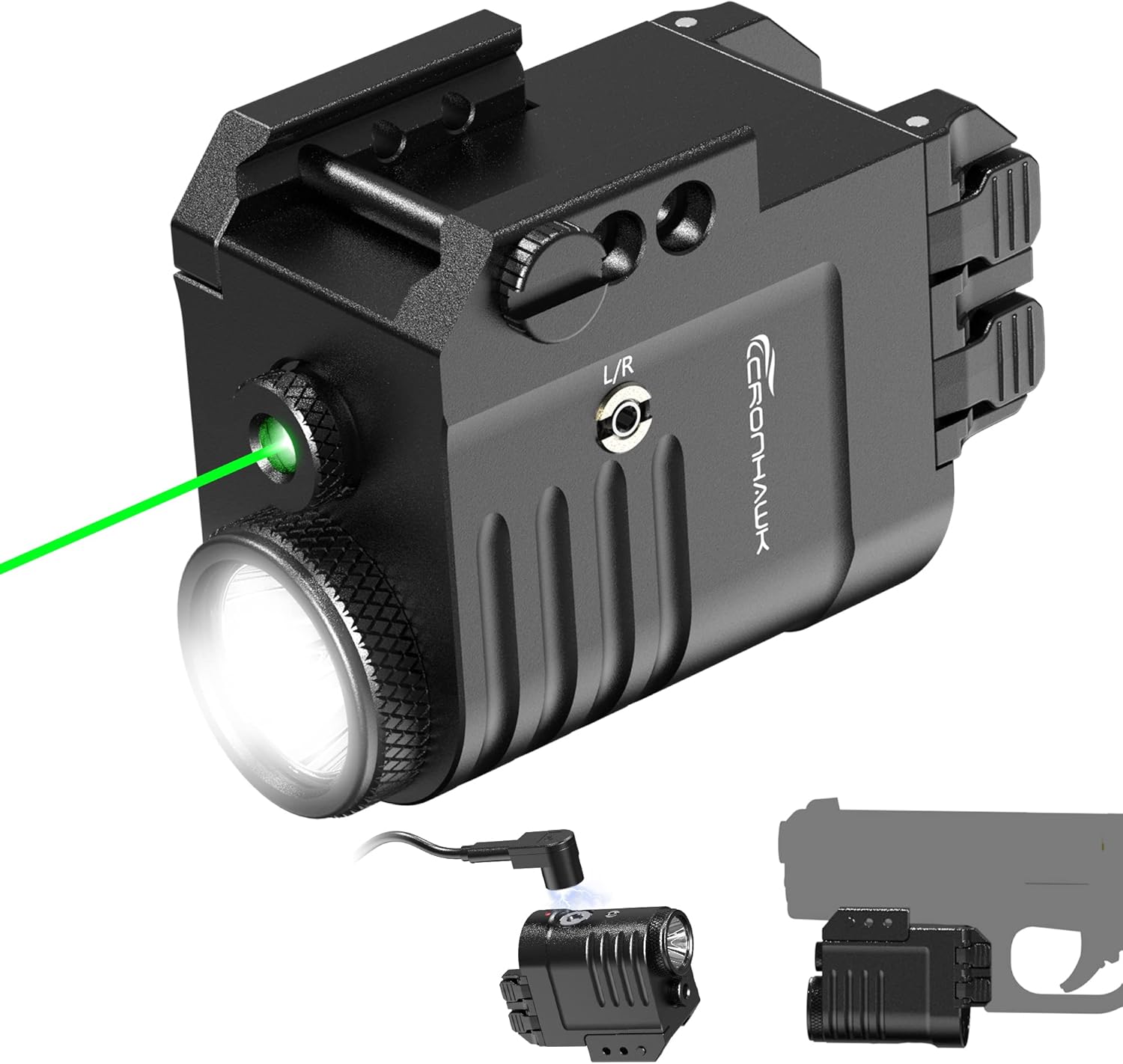 Pistol Laser Light Combo with 650 Lumen Tactical Green Laser