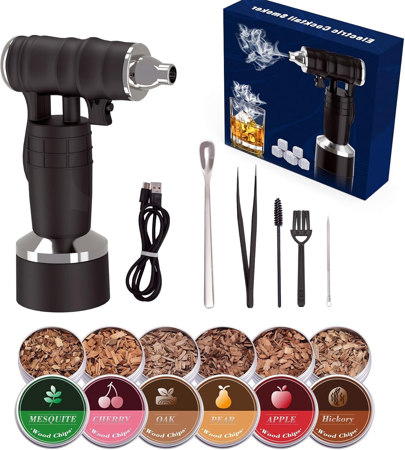 Whiskey Smoker Electric Set for Bourbon Lovers and Gifts