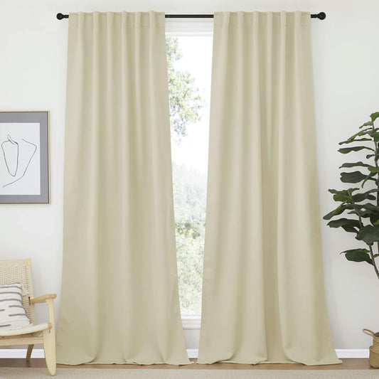 NICETOWN Bedroom Blackout Curtain Panels for Energy Saving