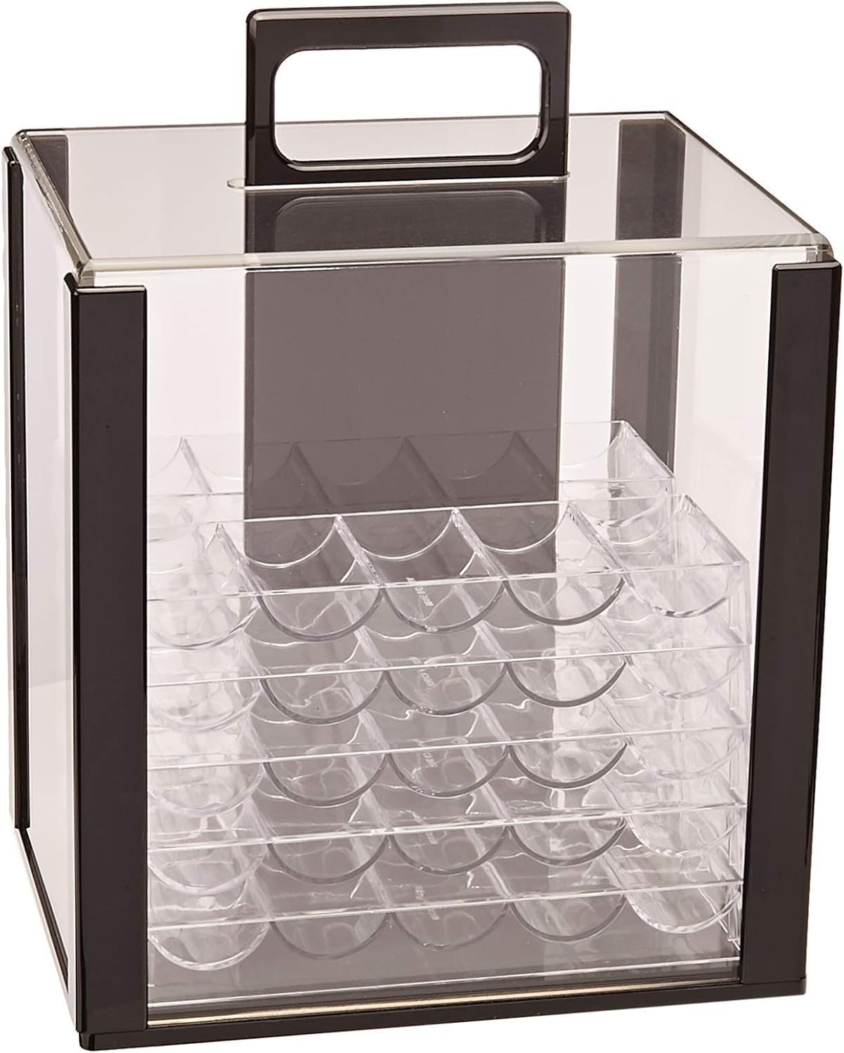Brybelly Clear Acrylic Poker Chip Trays for Standard Chips