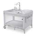 GAP babyGap Deluxe Play Yard, Grey Stripes - Sustainable Play & Sleep