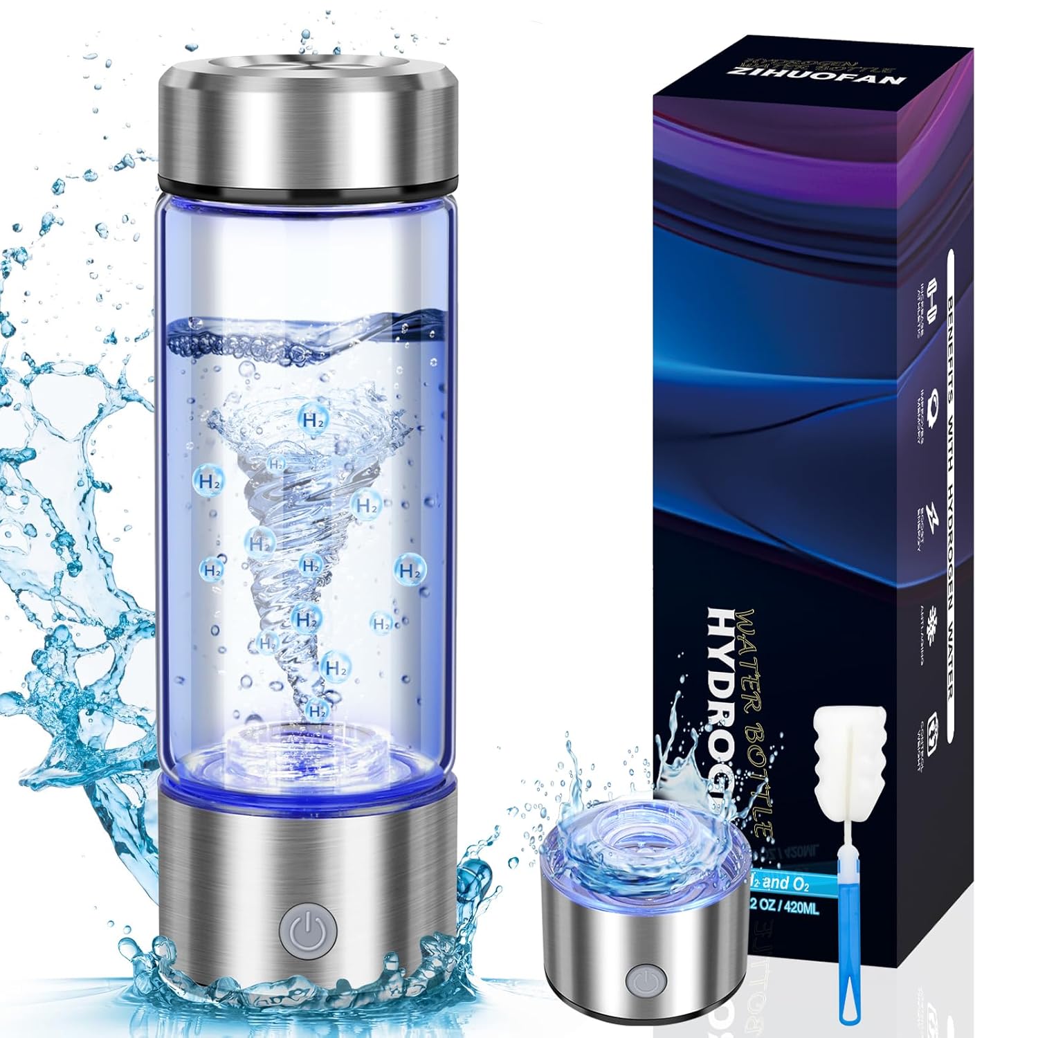 Hydrogen Water Bottle with Advanced SPE PEM Technology