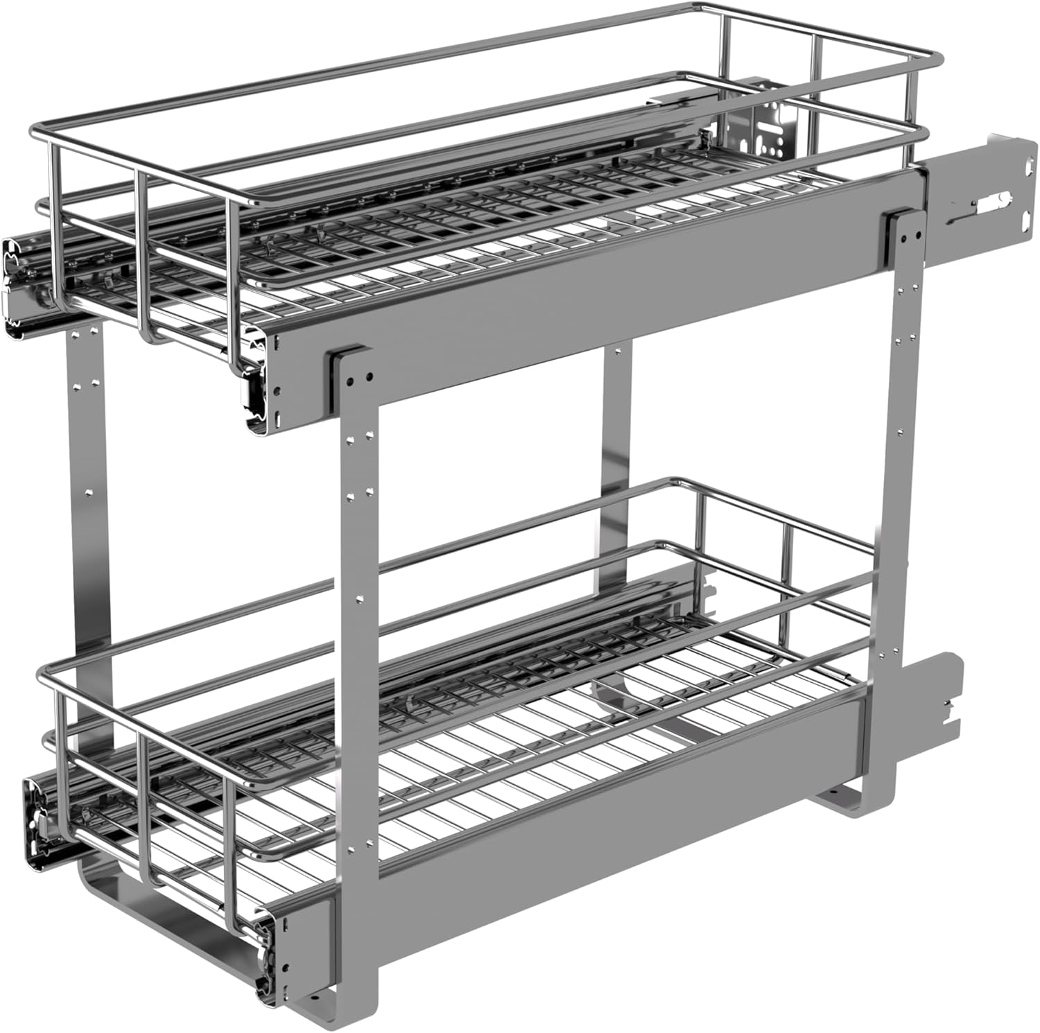 2-Tier Cabinet Pull Out Shelves for Kitchen Organization Needs