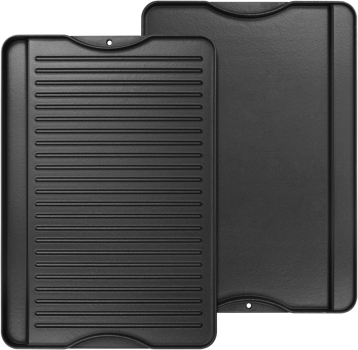 2-in-1 Reversible Cast Iron Griddle for Versatile Cooking