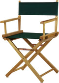 Casual Home Natural Frame Hunter Green Canvas 18in Directors Chair