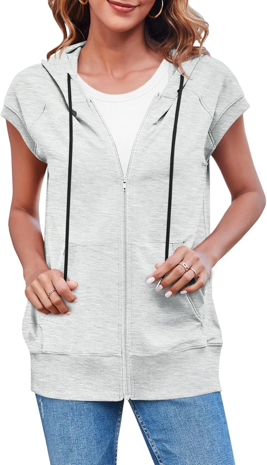 Fisoew Sleeveless Hoodie: Lightweight & Stylish!
